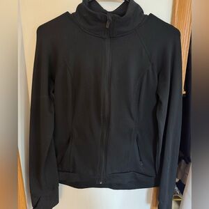 Black athletic jacket.